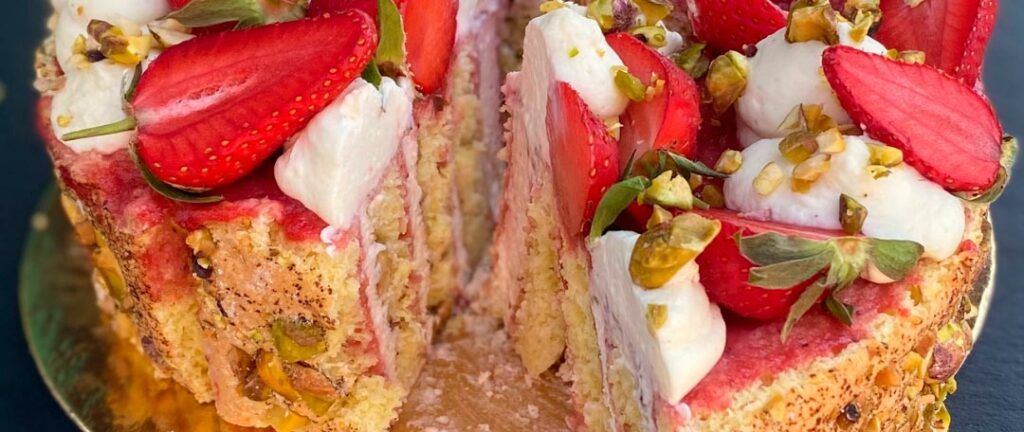 roulé aux fraises