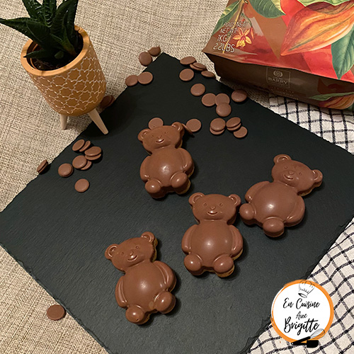 Madeleines en coque au chocolat
