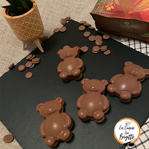 Madeleines en coque au chocolat