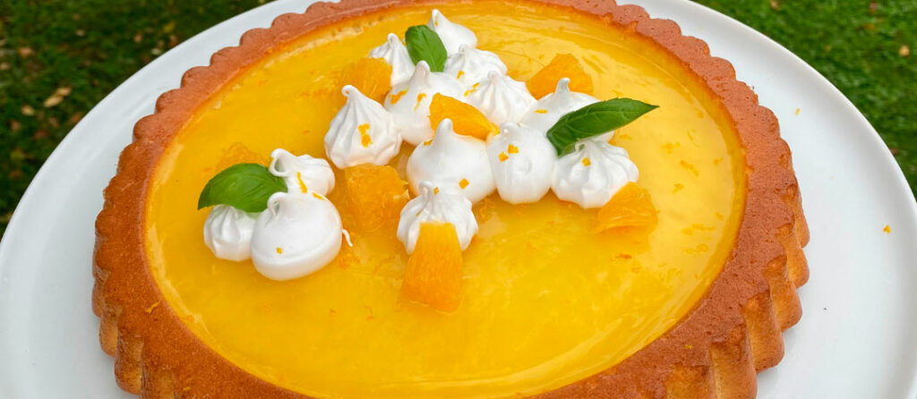 Tarte à l'orange meringuée