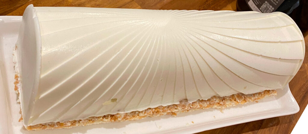 bûche coco framboises